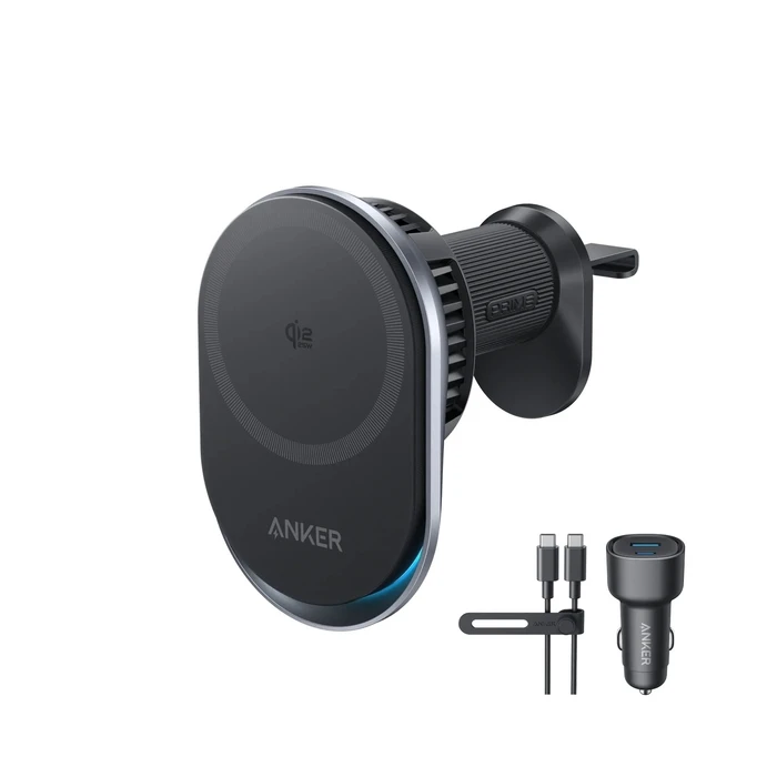 Anker Prime MagGo AirCool Βάση Κινητού Αυτοκινήτου με Ρυθμιζόμενα Άγκιστρα και Ασύρματη Φόρτιση Μαύρη B2933H11
