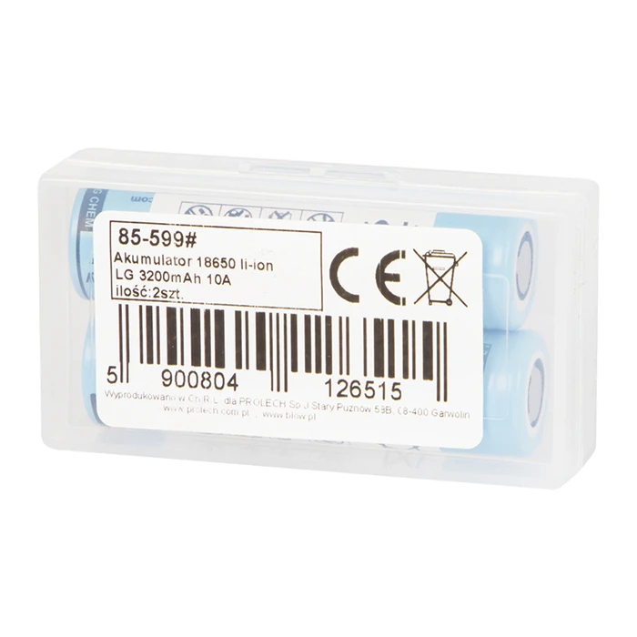 LG Μπαταρίες 18650 li-ion 3200mAh 10A 2 τμχ