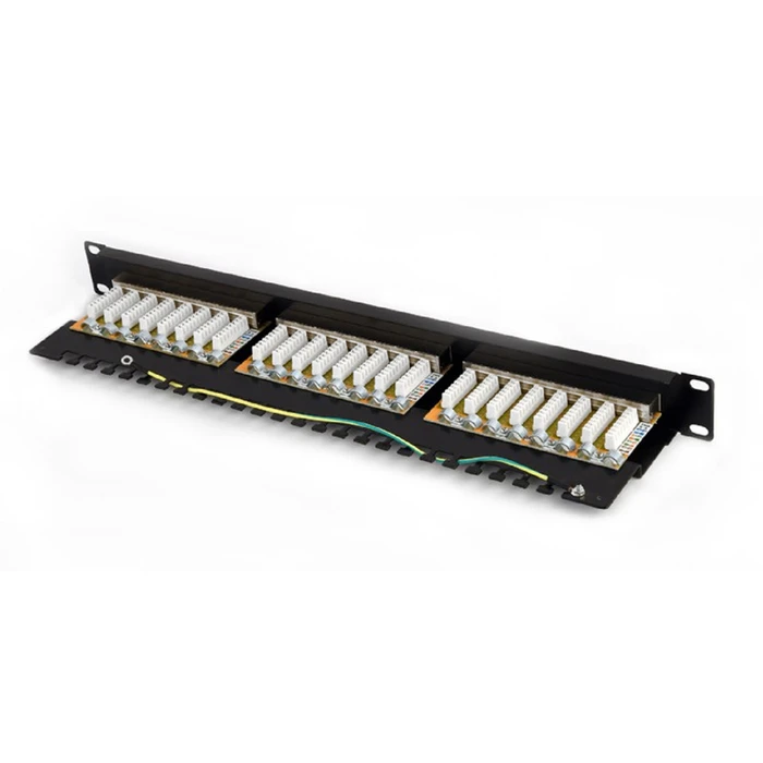 Patch Panel Cablexpert Cat6 24 Port Shielded 19' 1U Black