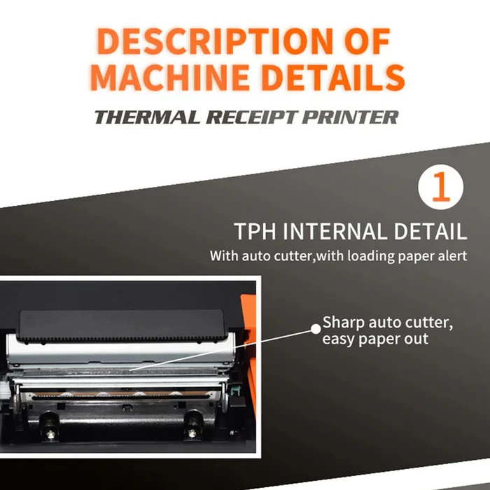 Θερμικός Εκτυπωτής Αποδείξεων Netum Lan Receipt 80Mm Black