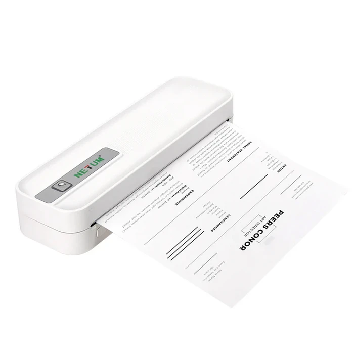 Εκτυπωτής Θερμικός Netum Portable Rechargeable A4 Printer P801 White