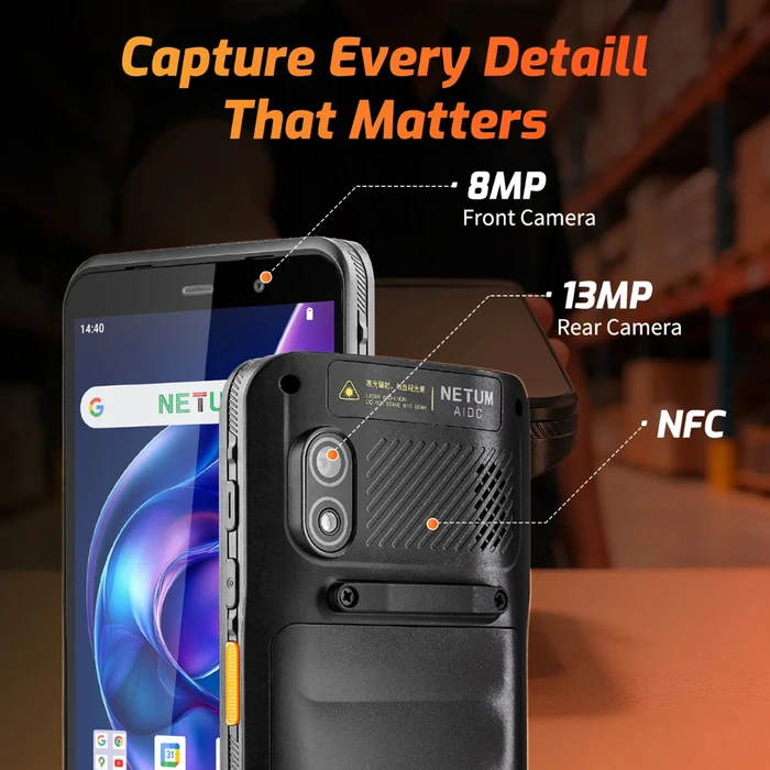 NETUM PDA NT-Q900 - Σαρωτής Barcode 1D/2D, Android 14