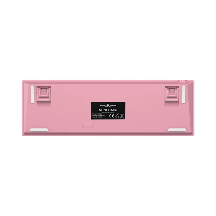 White Shark Nunchaku Mechanical Gaming Keyboard 60% RGB Pink Gradient (US Layout)