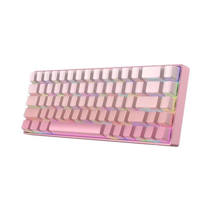 White Shark Nunchaku Mechanical Gaming Keyboard 60% RGB Pink Gradient (US Layout)