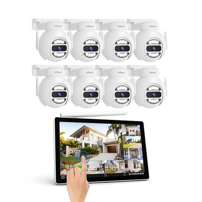 Σύστημα Παρακολούθησης Srihome 5Mp Hd Wireless Touch Nvr With 4 Ip Cameras