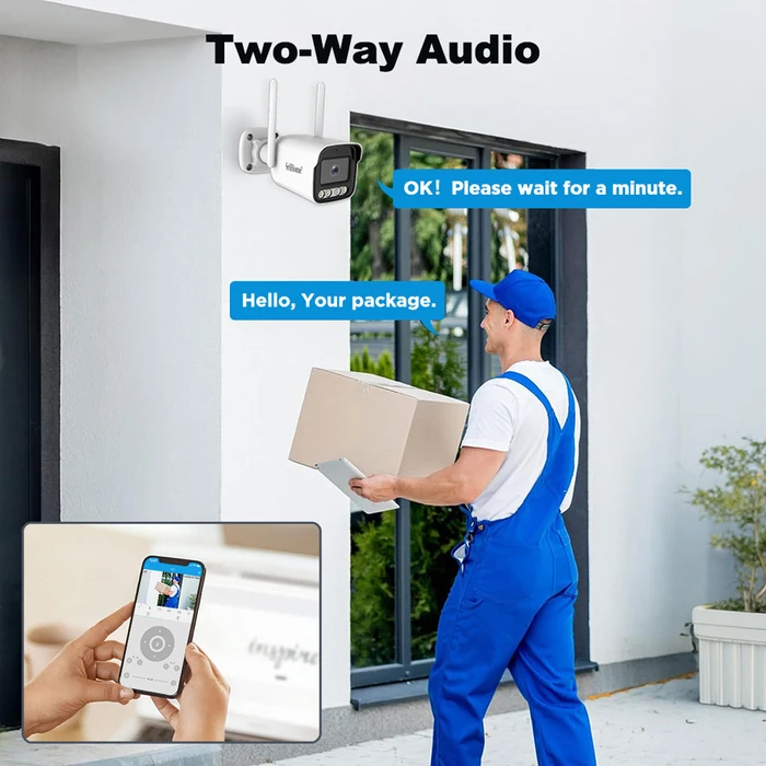 SRIHOME Sricam 4-Wireless 5MP IP Camera System with 10.1" Touch Screen Monitor (NVS010-4IPC065)