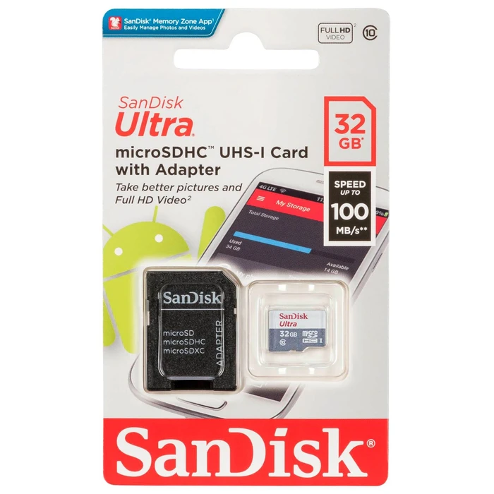 Κάρτα Μνήμης microSDHC 32GB SanDisk Ultra Lite Ad. SDSQUNR-032G-GN3MA
