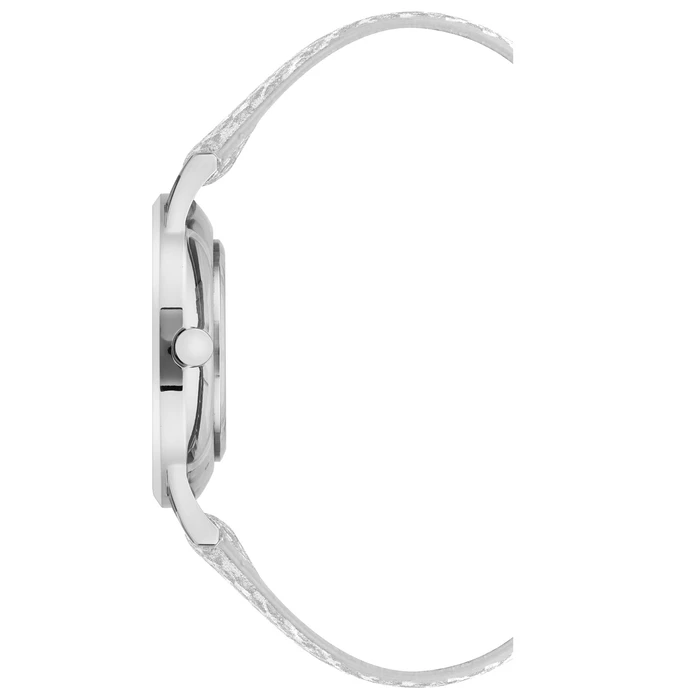 Γυναικείο Ρολόι Nine West Nw-2559Svsi (34mm) Δερμάτινο Λουράκι Ασημί