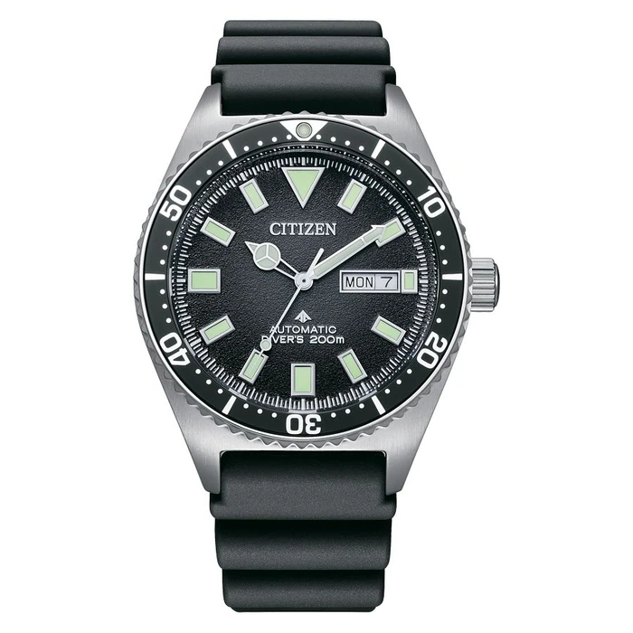 Ανδρικό Ρολόι Citizen Ny0120-01E (41mm) Καουτσούκ Λουράκι Μαύρο