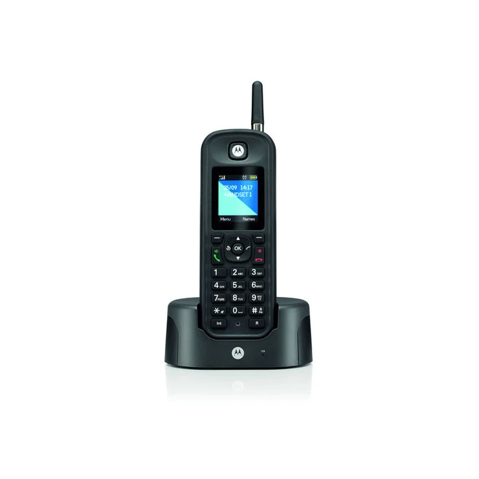 Ασύρματο Τηλέφωνο Motorola O201 Black Gr (Ελληνικό Μενού) Αδιάβροχο Με Εμβέλεια Έως Και 1 Km