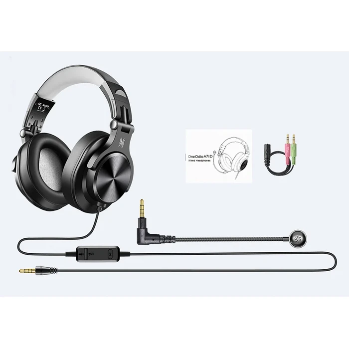 Gaming Headset OneOdio gaming Fusion A71D, 3.5mm σύνδεση, Hi-Res, 40mm, μαύρο