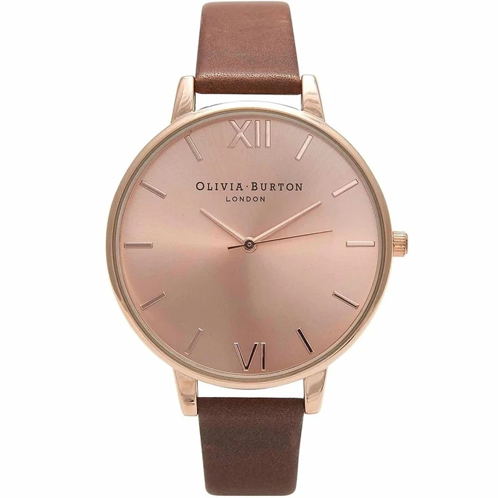 Γυναικείο Ρολόι Olivia Burton Ob13Bd10 (38mm) Δερμάτινο Λουράκι Καφέ