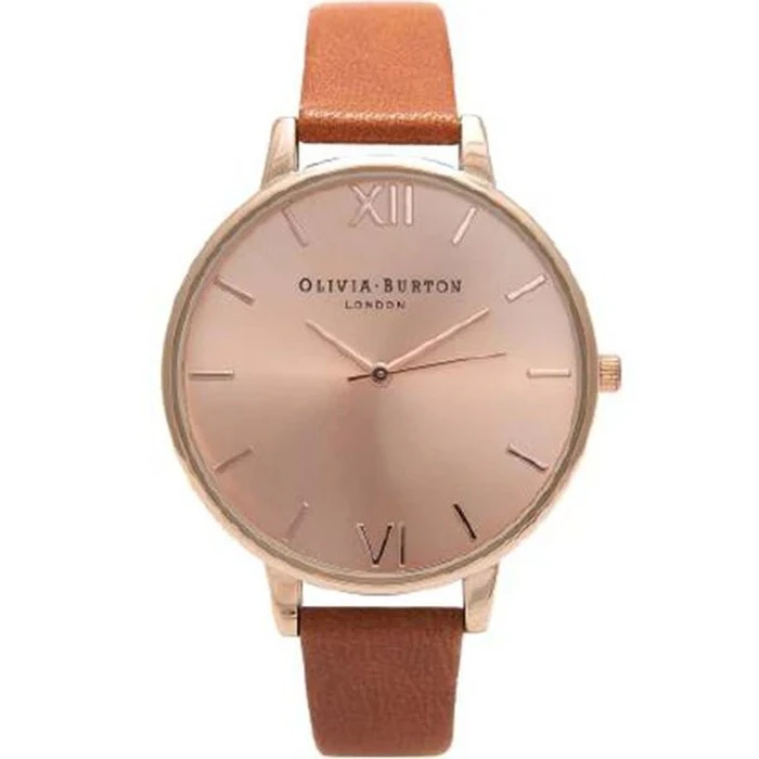 Γυναικείο Ρολόι Olivia Burton Ob15Bd70 (38mm) Δερμάτινο Λουράκι Καφέ