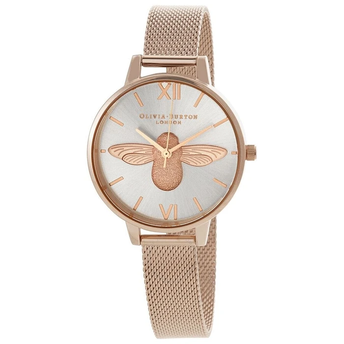 Γυναικείο Ρολόι Olivia Burton Ob16Am161 (34mm) Μεταλλικό Μπρασελέ Ροζ