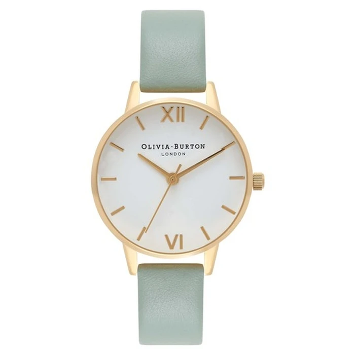 Γυναικείο Ρολόι Olivia Burton Ob16Mdw14 (30mm) Δερμάτινο Λουράκι Πράσινο