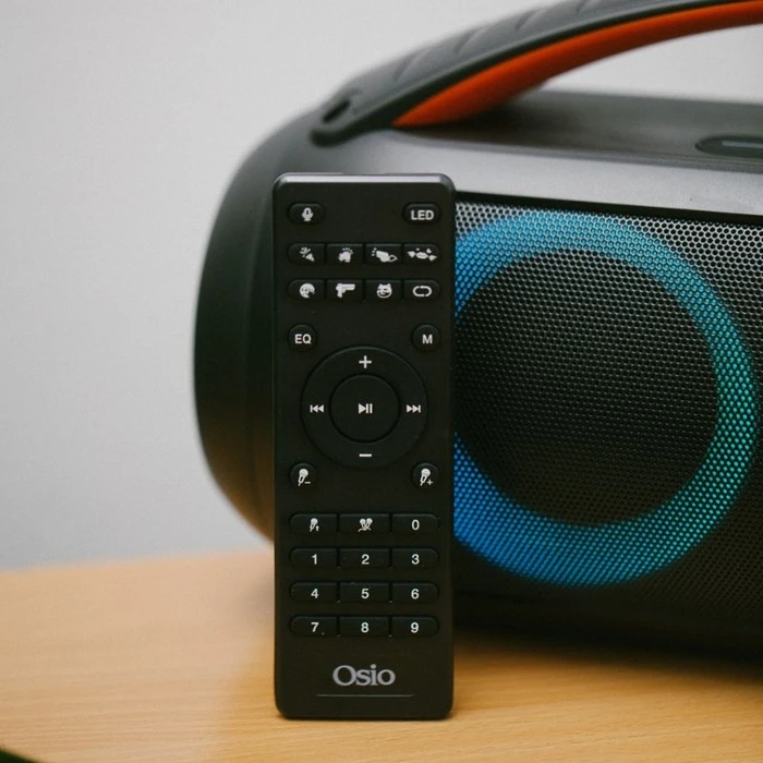Karaoke Osio OBT-8010 αδιάβροχο με USB, LED, AUX, TF, TWS, FM και ενσ. μικρόφωνο  50 W
