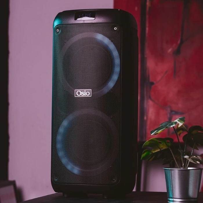 Karaoke Osio OBT-8035 με USB, LED, AUX, TF, RC, FM,TWS, ασ. μικρόφωνο και τηλεχειριστήριο  80 W