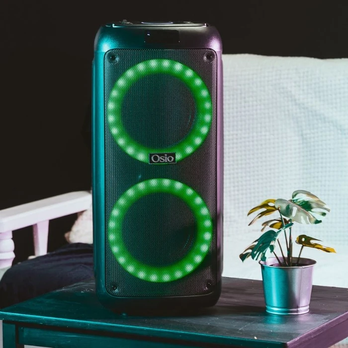 Karaoke Osio OBT-8030 με USB, LED, AUX, TF, RC, FM,TWS, ενσ. μικρόφωνο και τηλεχειριστήριο  80 W