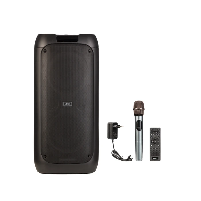Karaoke Bluetooth Osio Obt-8050 Με Usb, Tf, Tws, Aux, Led, Rc, Τηλεχειριστήριο, Ασύρματο Μικρόφωνο, Είσοδος Για Μικρόφωνο Και Κιθάρα  100w