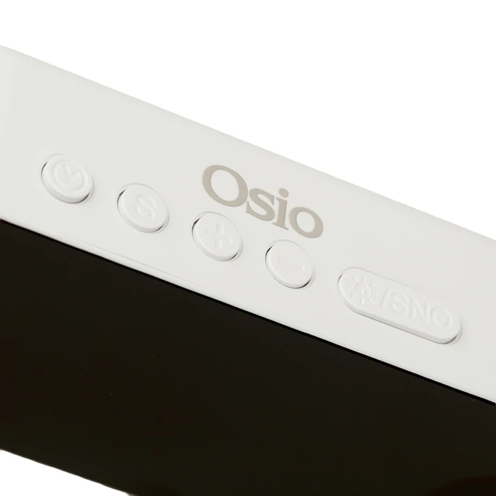 Επιτραπέζιο Ρολόι Osio OCA-3015W ξυπνητήρι με θερμοκρασία και ημερομηνία, Άσπρο