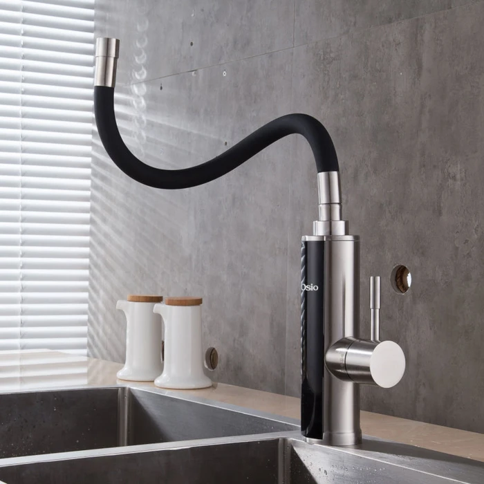 Ταχυθερμαντήρας Osio OHF-2035 βρύση inox ευλύγιστο και με οθόνη 3300 W