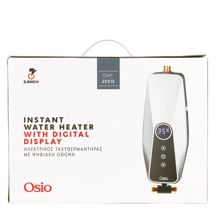 Ταχυθερμαντήρας Osio OHF-2551S μπάνιου / κουζίνας με οθόνη 5500W