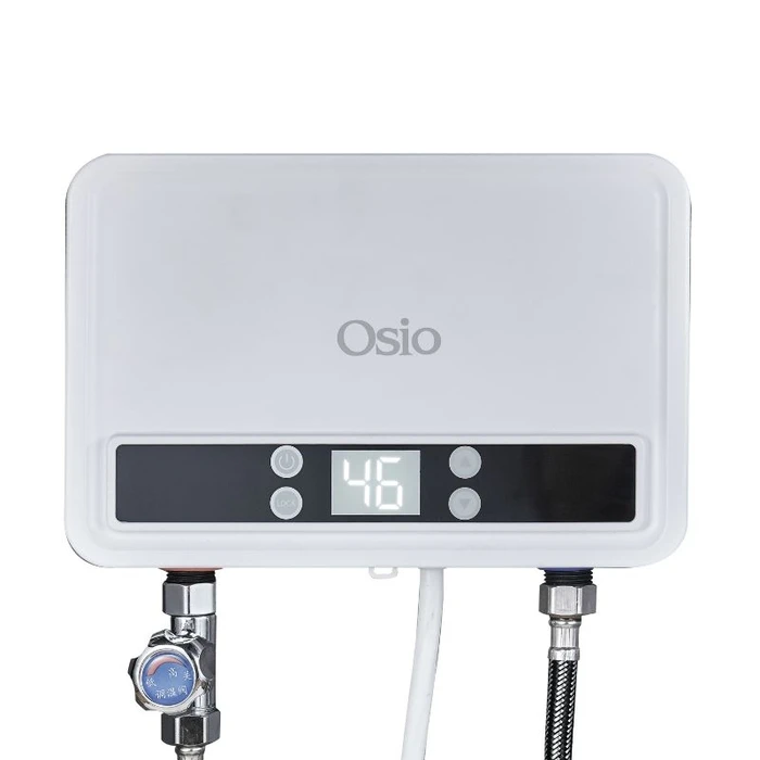 Ταχυθερμαντήρας Osio Ohf-2590w Λευκός Αδιάβροχος Ηλεκτρικός Τοίχου Για Μπάνιο Ipx4 Με Οθόνη 5500w