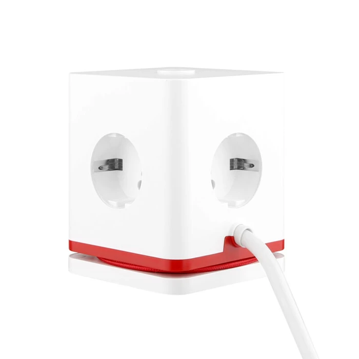 Πολύπριζο Olympia SW 1000 (41214) κύβος 3 θέσεων με διακόπτη άσπρος