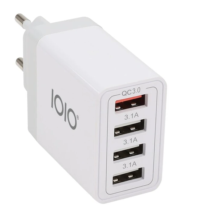 Φορτιστής Πρίζας Olympia UL4 (41215) με USB-A (QC3.0) και 3 USB-A (3.1A), 33W