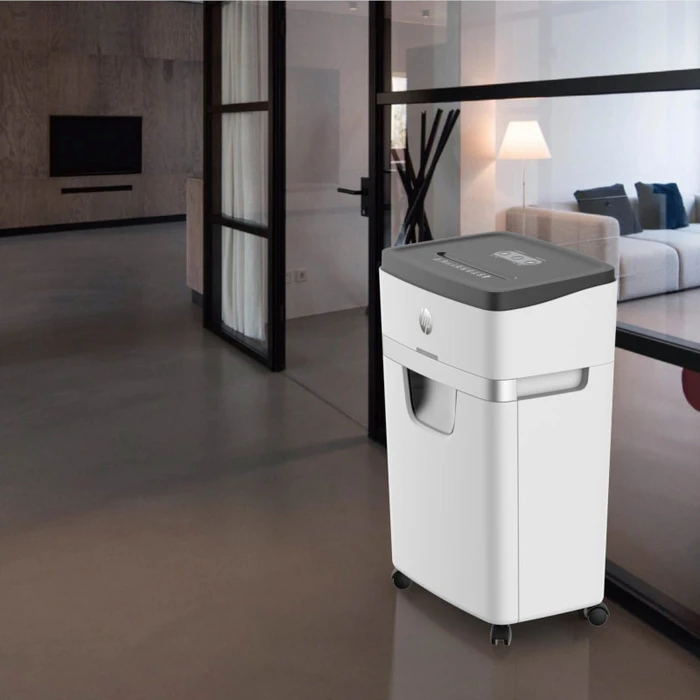 Καταστροφέας εγγράφων HP OneShred 12MC 2806 με συνδετήρες και καρτών Micro Cross Cut P5 12 x A4 25L