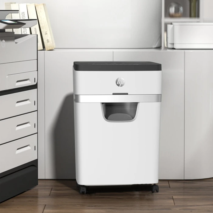 Καταστροφέας εγγράφων HP OneShred 12MC 2806 με συνδετήρες και καρτών Micro Cross Cut P5 12 x A4 25L