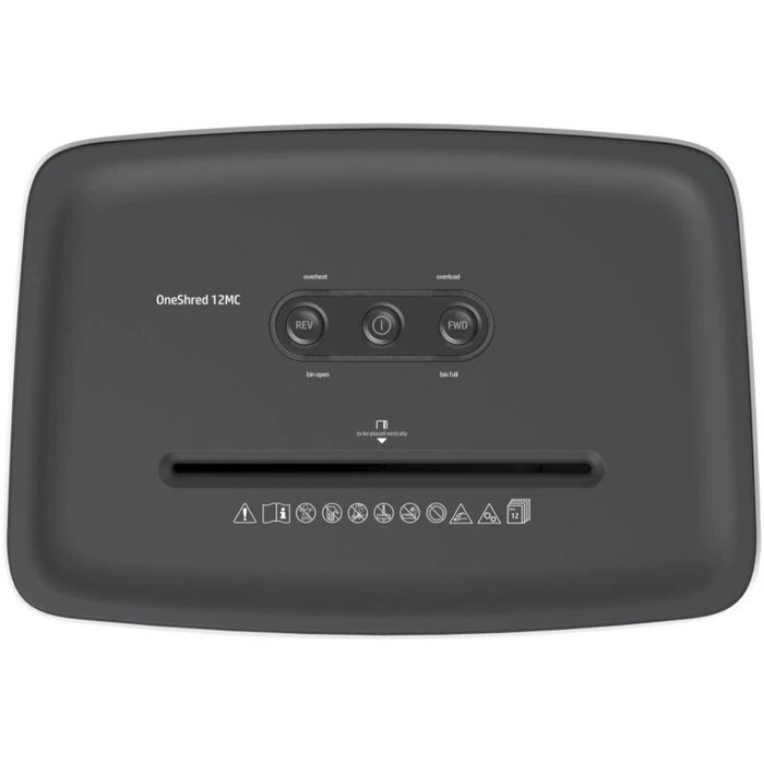 Καταστροφέας εγγράφων HP OneShred 12MC 2806 με συνδετήρες και καρτών Micro Cross Cut P5 12 x A4 25L