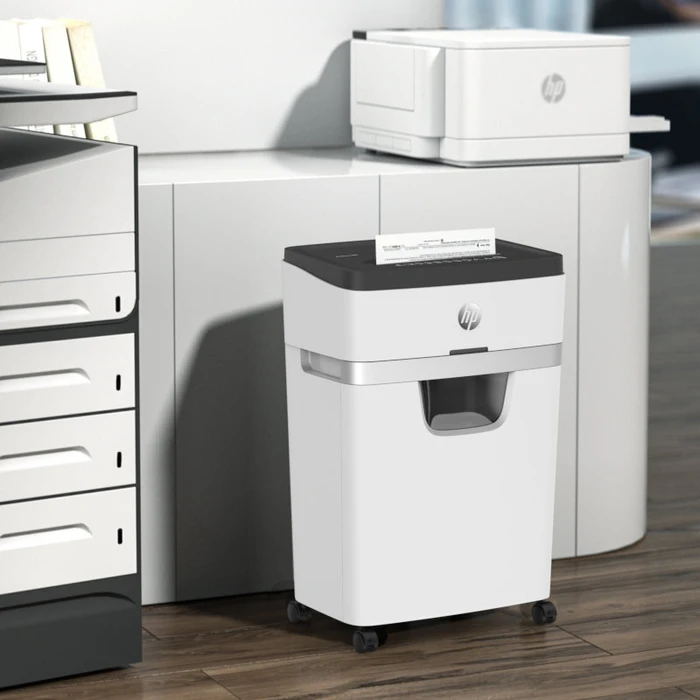 Καταστροφέας εγγράφων HP OneShred 12MC 2806 με συνδετήρες και καρτών Micro Cross Cut P5 12 x A4 25L