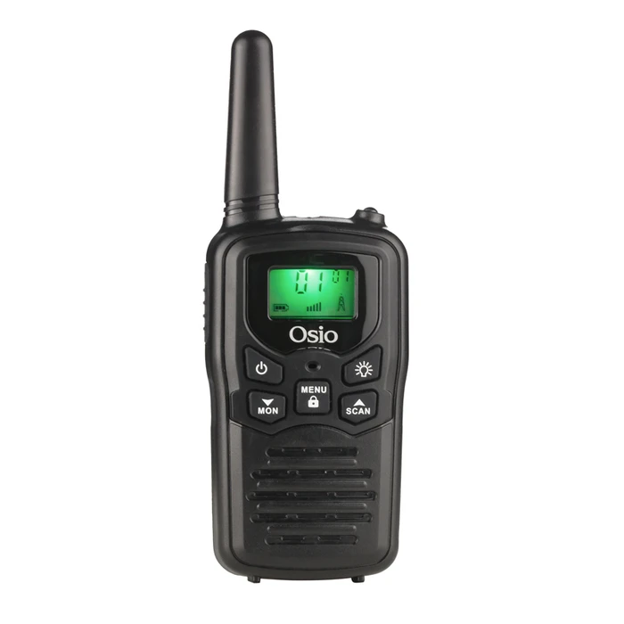 Walkie Talkie Osio OPM-1050 Επαναφορτιζόμενο PMR με φακό και καλώδιο 8 km  0.5W Mαύρο
