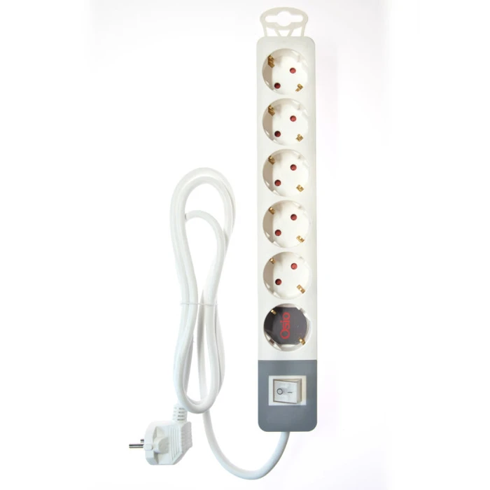 Πολύπριζο Με Διακόπτη Osio OPS-2004 Πολύπριζο 4 θέσεων με παιδική προστασία, και καλώδιο 1.5 m