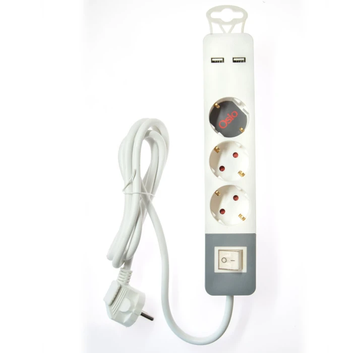 Πολύπριζο Με Διακόπτη Osio OPS-2005 Πολύπριζο 5 θέσεων με παιδική προστασία, και καλώδιο 1.5 m