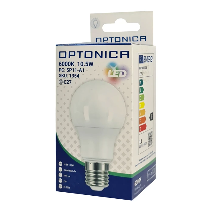 Λάμπα Optonica LED A60 1354 10.5W 6000K E27 1055lm