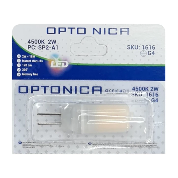 Λάμπα Optonica LED 1616 2W 4500K 170lm G4