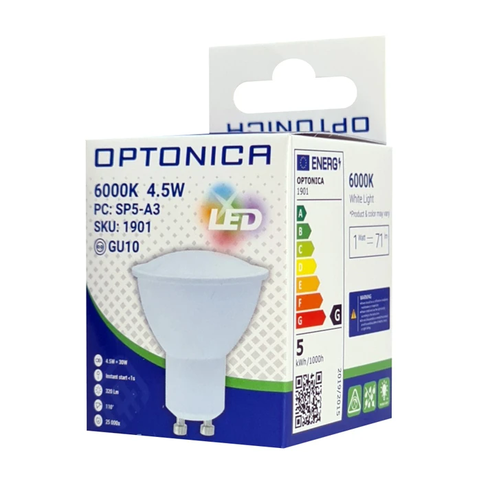 Λάμπα Optonica LED spot 1901 4.5W 6000K GU10 320lm
