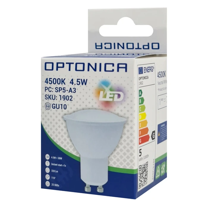 Λάμπα Optonica LED spot 1902 4.5W 4500K GU10 320lm