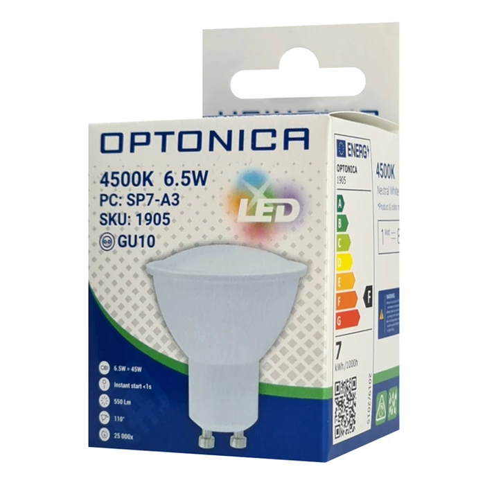 Λάμπα Optonica LED spot 1905 6.5W 4500K GU10 550lm