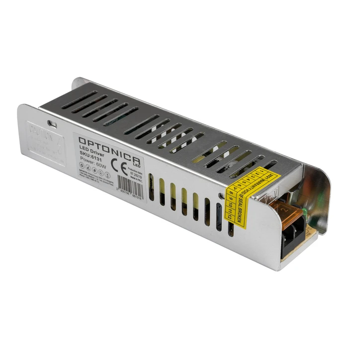 Τροφοδοτικό LED Optonica Καλωδιοταινίας 6131, 60W, 12V/5A