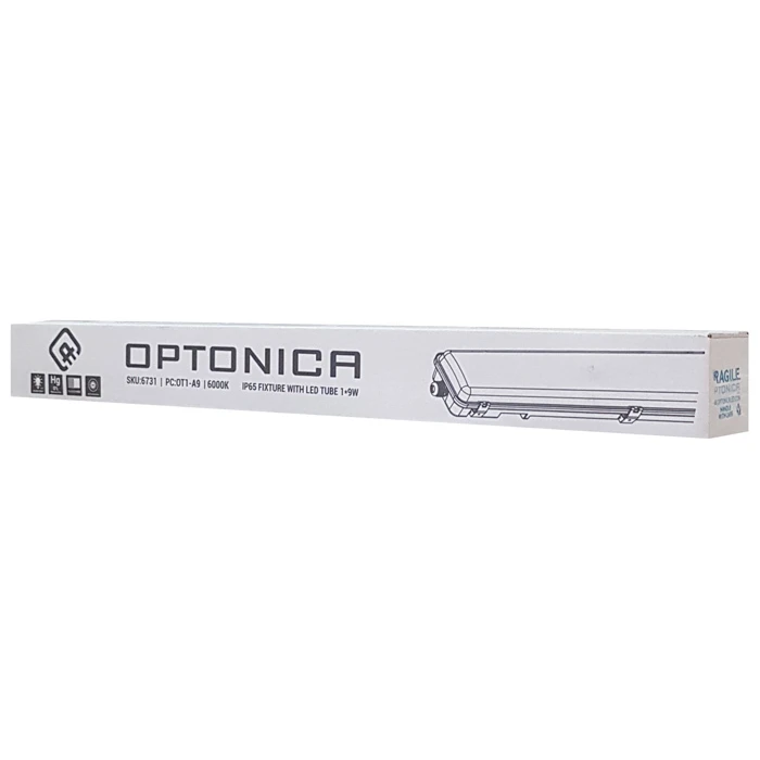 Φωτιστικό LED Optonica Tube T8 6731, 9W, 6000K, IP65, 800LM, 68cm