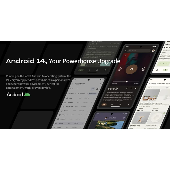 ONERugged P1 Dual SIM (8/128GB) Ανθεκτικό Smartphone Μαύρο