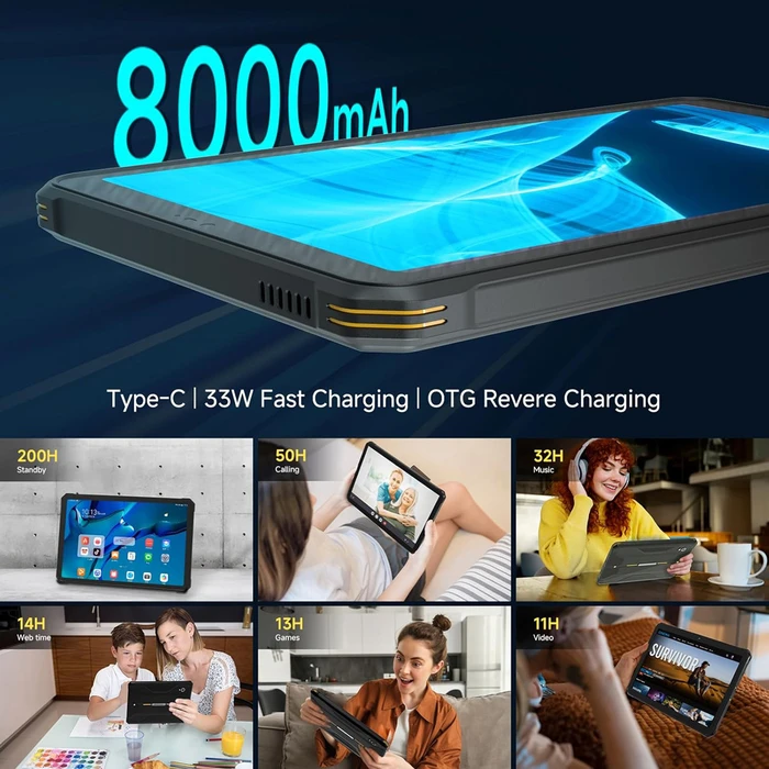 ONERugged T1 4G 8.68" Tablet (8GB/128GB) Μαύρο