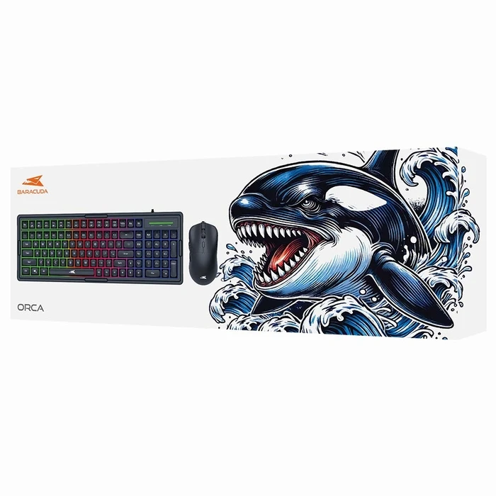 Σετ Πληκτρολόγιο και Ποντίκι Baracuda Gaming Bgc-012 Orca Black