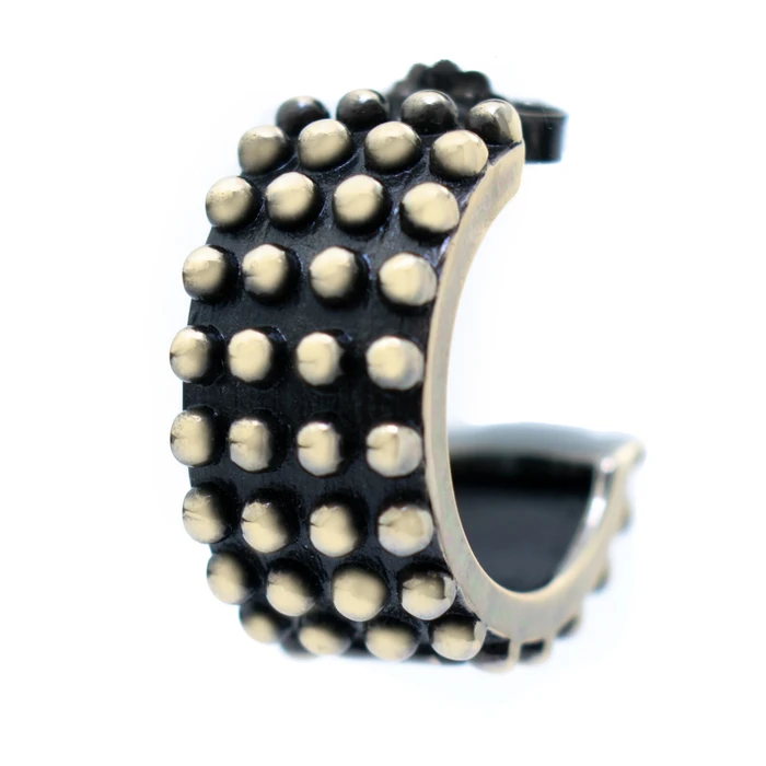 Γυναικεία Σκουλαρίκια Panarea Os4Ru1 (2 cm) από Ασήμι Bronze-Black