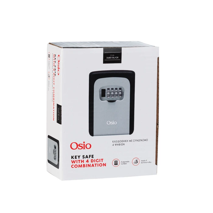 Κλειδοθήκη Οsio OSB-3680-BL/GR Μαύρη/Γκρι 