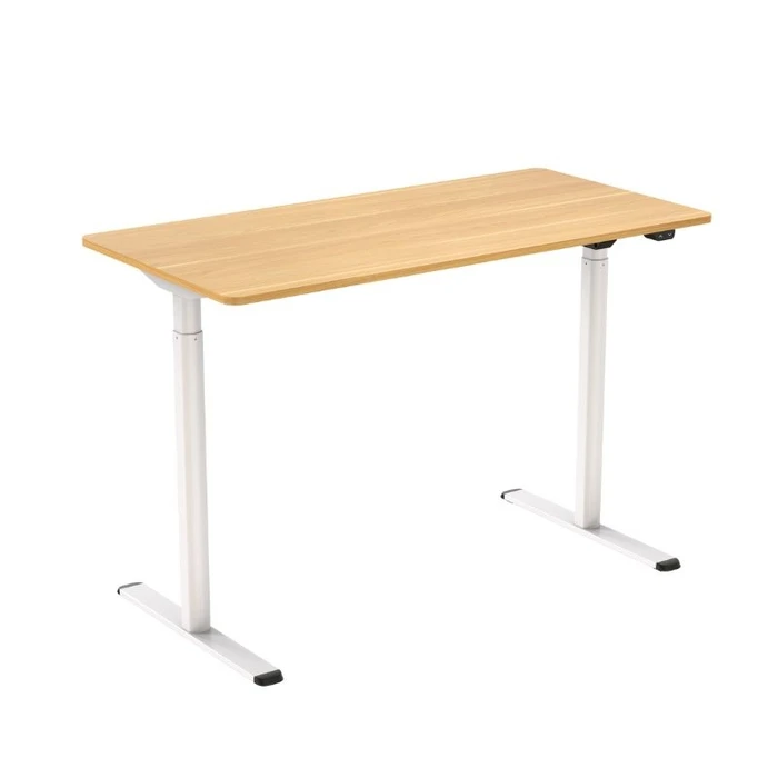 Γραφείο Οsio OSMA-9110W Λευκό ηλεκτρικά ρυθμιζόμενο σε ύψος με μπεζ τάβλα -120 x 60 cm