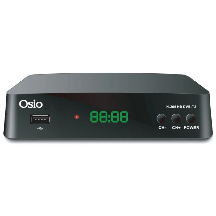 Ψηφιακός Δέκτης Osio OST-3545D DVB-T/T2 Full HD H.265 MPEG-4 με USB και χειριστήριο για TV & δέκτη